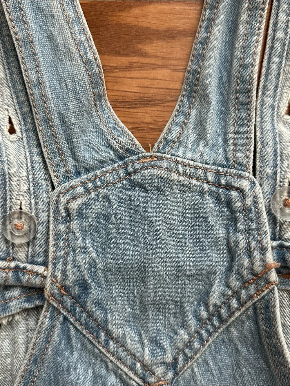 Old Navy Girls Size 8 Medium Light Blue Denim Jean Shorts Overalls Cotton EUC!